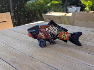 Talavera Pottery Fish: Handmade Mexican Ceramic Garden Decor - Picture 1 of 13