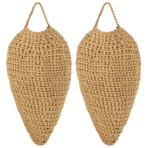 2Pack Crochet Wasp Nest Decoy Outdoor Hanging Fake Bees Hornet Nest Traps Cotton - Picture 1 of 7