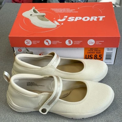 NEW JSPORT Melody Mary Jane Cream Women's US 8.5  Shoes Contoured Footbed - Image 1 of 4