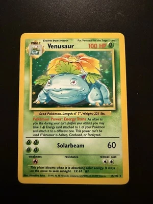 Pokémon TCG Venusaur Base Set Holo Unlimited Rare Card 15/102 1999 - Image 1 of 2