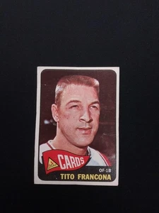 1965 Topps Baseball Card Tito Francona St. Louis Cardinals #256 - Picture 1 of 2