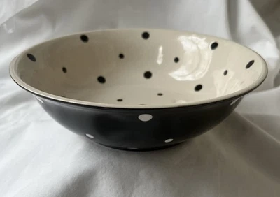 Ensaladera sopa blanca y negra a lunares Temptations by Tara descontinuada 7,5" Foto 1 de 4