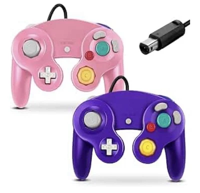 Gamecube Controller,Classic Wired Controller for Wii Nintendo Gamecube Pink/PRPL - Image 1 of 4