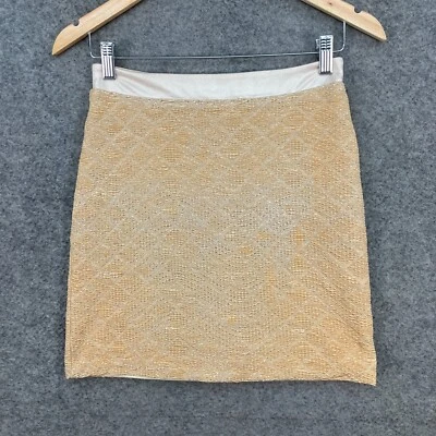 Minifalda Miss Selfridge para mujer talla 8 dorada elástica ceñida al cuerpo cremallera 32405 Foto 1 de 4