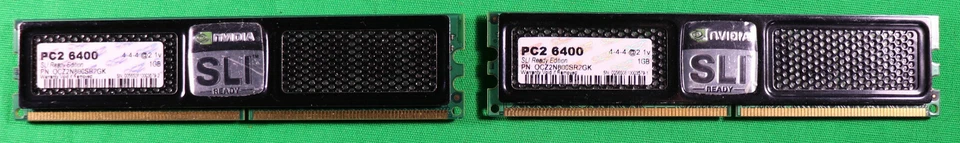PC2-6400 DDR2-800 RAM Memory Kit 2 x 1GB 240-Pin OCZ2N800SR2GK -Nvidia SLI Ready - Image 1 of 1