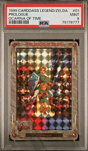 PSA 9 1999 Prologue #01 Zelda Ocarina of Time Carddass Bandai Prism Foil Card - Bild 1 von 2