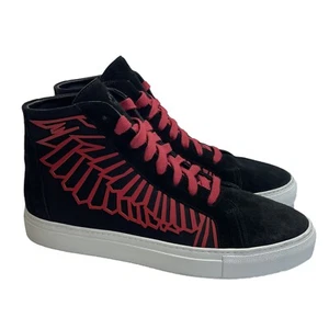 Marcelo Burlon County of Milan High Top Sneaker Schwarz Rot Größe 44 USA 11 - Bild 1 von 10