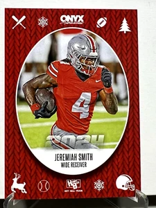 Jeremiah Smith RC Onyx Holiday Red /100 OSU Buckeyes MINT WILL BE DRAFTED HIGH👌 - Picture 1 of 3