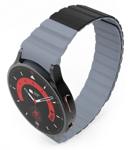 Bracelet 20 MM Silicone Magnetic for Samsung Galaxy Watch 5 4 IN Black - Zdjęcie 1 z 7