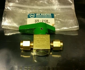 Válvula de acelerador J & W latón 325-2138 1/8 HPLC gas cromatógrafo espectrómetro - Imagen 1 de 3