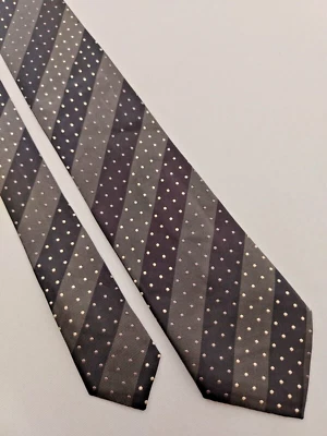 Corbata de diseñador de seda tejida Paul Smith patrón a rayas gris para hombre Italia Foto 1 de 4