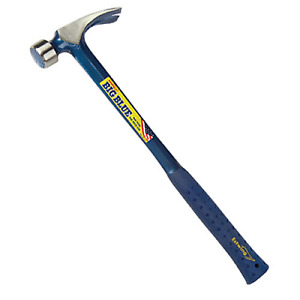 Estwing 25oz Larger Smooth Face Straight Claw Framing Hammer Vinyl Grip E3/25S