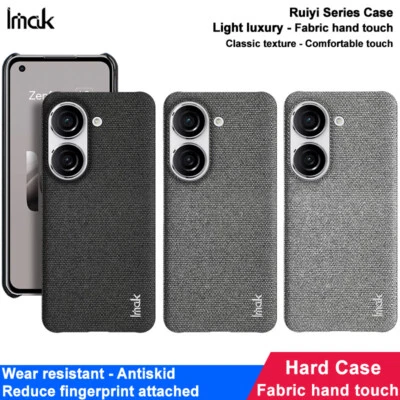IMAK For Asus Zenfone 9 /10 Luxury Classic TextureMatte Fabric Touch Cover Case - Image 1 of 4