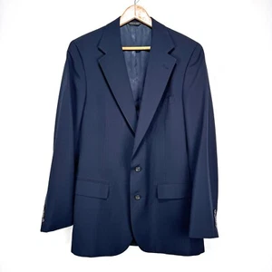 Polo University Club Blazer Men 40R Navy Blue 100% Wool 2 Button Ralph Lauren - Picture 1 of 9