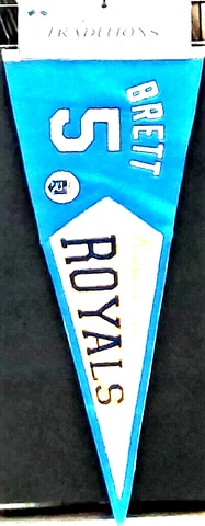 Kansas City Royals George Brett #5 Winning Streak Legends Wool Pennant - MLB Cover