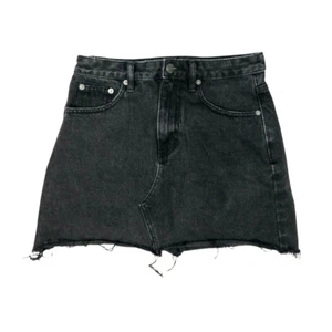 ~SS~ Size 8 GHANDA 100% Cotton Denim Skirt - Raw Hem - Picture 1 of 11