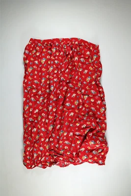 Womens Susan Bristol Red Floral Skirt Size M Medium EUC - Image 1 of 4