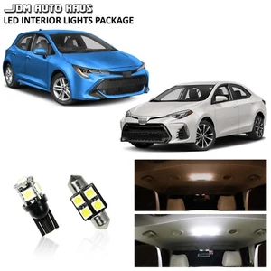 8x White Full Interior LED Lights Bulb Fits 2019 Toyota Corolla Sedan Hatchback - Picture 1 of 12
