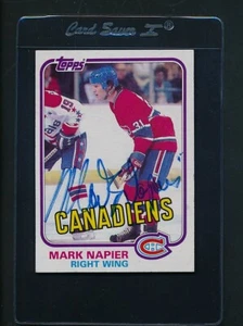 1981/82 Topps #23 Mark Napier Canadiens Signed Auto *C8730 - Picture 1 of 1
