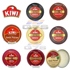 Kiwi Shoe Polish Black Neutral Brown Dark Tan Protect Boot Shiner Cleaner Renew - Picture 1 of 11