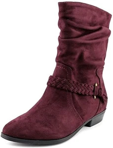 Indigo Rd. Women's Jalena Braided Strap Slouchy Boot, Dark Red ( 7.5 M ) - Bild 1 von 4