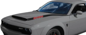 Power Bulge Hood Spears Vinyl Graphic Decal for Challenger SRT Demon 2018 - Picture 1 of 1