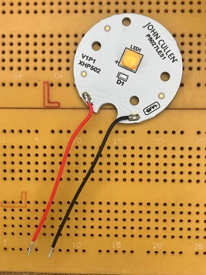 Cree XHP50B Warm White G4 2700K 20W 12V High Power LED 33mm Round / Leads CRI 90 - Image 1 of 4