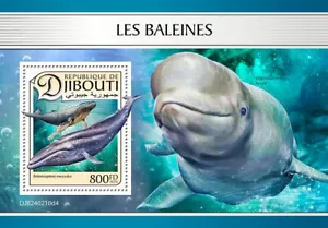 Whales MNH Stamps 2024 Djibouti S/S - Picture 1 of 1
