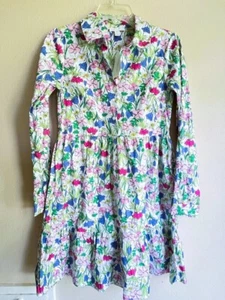 NWT Charter Club Petites Mommy & Me Bright White Floral Stretch Cotton LS Dress - Picture 1 of 6