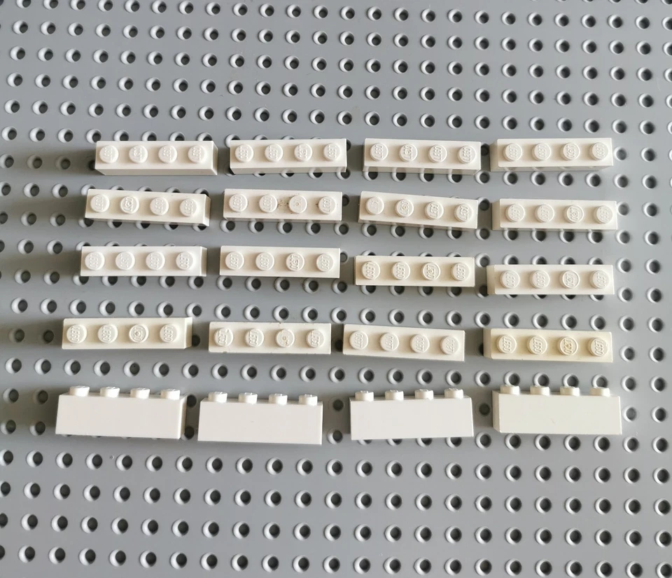 LEGO Basic Baustein Grundstein Basisstein 1x4 weiß 20 Stück white Brick 3010 R1 - Bild 1 von 1