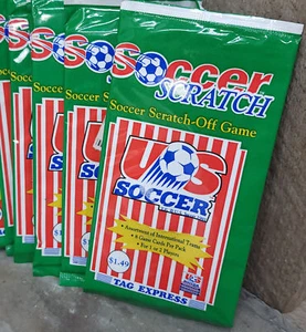 Lot 10 NOS 1991 Soccer Scratch Packs Scratch Off U.S. Soccer Federation Game - Picture 1 of 2