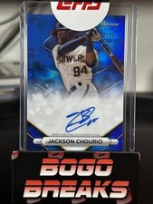 Bowman Sterling Baseball 2023 Jackson Chourio Blue Refractor Auto /25 PA-JCU