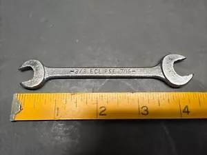 Llave de doble extremo abierto vintage Eclipse 3/8"" X 7/16 ¡Bonita forma! - Imagen 1 de 2