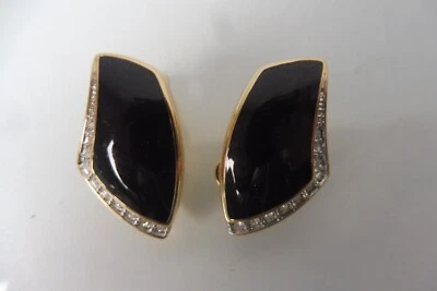 Pendientes Pierre Lang, pendientes, chapados en oro, esmaltados, piedras pulidas Foto 1 de 4