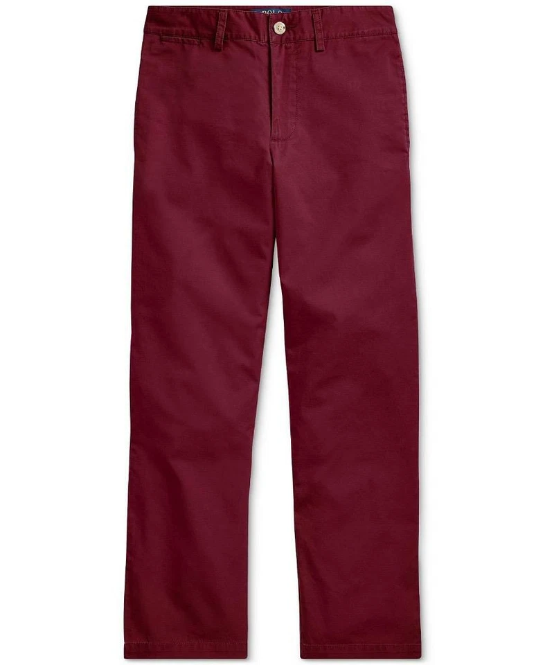 $45 NWT Polo Ralph Lauren Little Boys Red Flat Front Chino Pants 3/3T pau0421 - Image 1 of 1