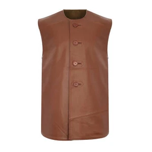 Abrigo de cintura de cuero Jerkin del ejército británico - repro - talla 50 - Imagen 1 de 4