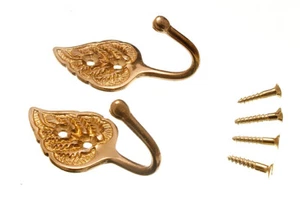 Neu 100 x Gardine Raffhalter Blatt Stil massiv Messing 30 x 65 x 30 mm - Onestopdiy - - Bild 1 von 1