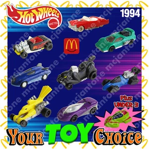 McDonalds 1994 HOT WHEELS Diecast Mattel MINI STREEX Fahrzeug IHR Auto WAHL - Bild 1 von 32