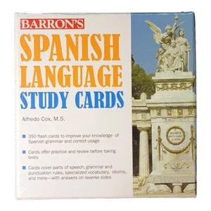 Barron's Foreign Language Guides: Spanish Language Study Flash Cards New - Picture 1 of 2