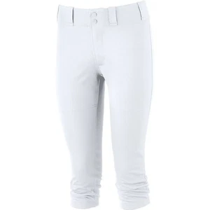NWT Girls Mizuno Women's Prospect Softball Pants White Large Youth Kids - Picture 1 of 3