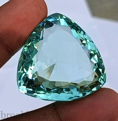 Piedra preciosa suelta corte trillón turmalina azul natural de 300 quilates con certificación EGL "5NSP Foto 1 de 4