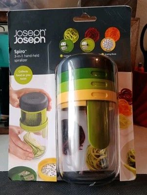 Joseph Joseph Spiro 3 en 1 espiralizador de mano cortador cortador juego de 5 piezas Foto 1 de 2