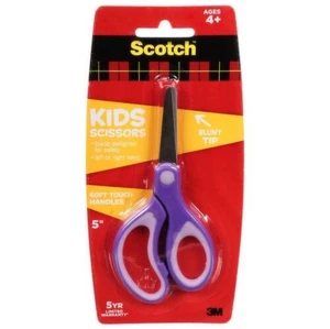 Tijeras de seguridad Scotch Kids 5′′ punta roma asas suaves al tacto ambidiestras nuevas - Imagen 1 de 3