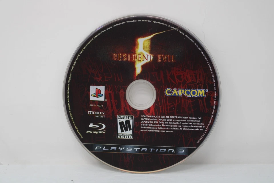 Resident Evil 5 PS3 Sony PlayStation 3 - Game Disc Only - Image 1 of 1