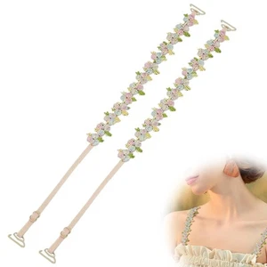 Floral Bra Straps Decorative for Women, Removable Invisible Floral Bra Straps... - Picture 1 of 7