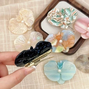 Barrettes Butterfly Orchid Hair Clip Headwear Side Clip Ladies - Picture 1 of 16