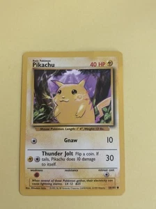 Pikachu Gnaw Pokemon Card 87/130 40 HP - Picture 1 of 2