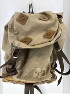 🔥Früher Vintage The North Face Canvas/Leder Bergsteigen Rucksack 22 Zoll - Bild 1 von 8