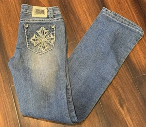 Jeans donna denim marca 12K junior taglia 3 pantaloni strass tasche abbagliato - Foto 1 di 11