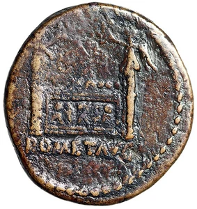 Tiberius Dupondius "Altar de Lugdunum" Lyons Mint Buena Buena Multa - Imagen 1 de 5